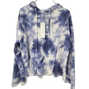 NWT ADYSON PARKER Blue Tie Dye Sweatshirt Womens Size Extra Small XS